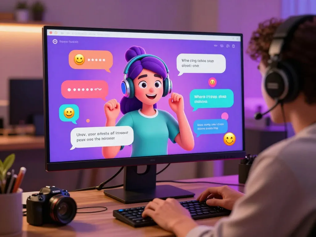 Engaging character AI nsfw chat interaction on vibrant digital interface.