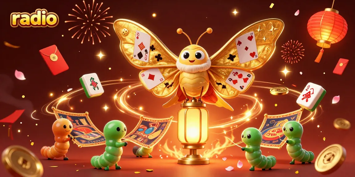 Engage with the dynamic radio-themed casino illustration depicting vibrant games and riches.